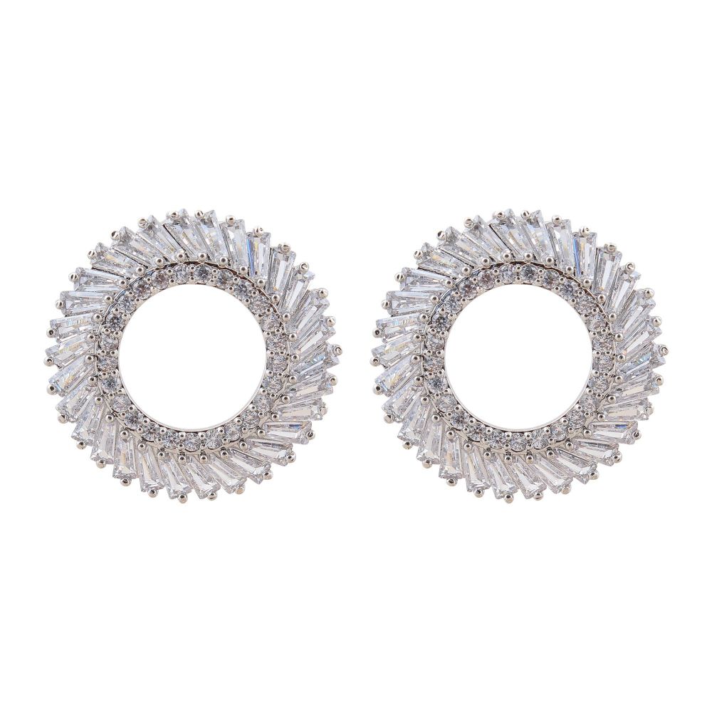 Girls Earrings, Silver, NS-089