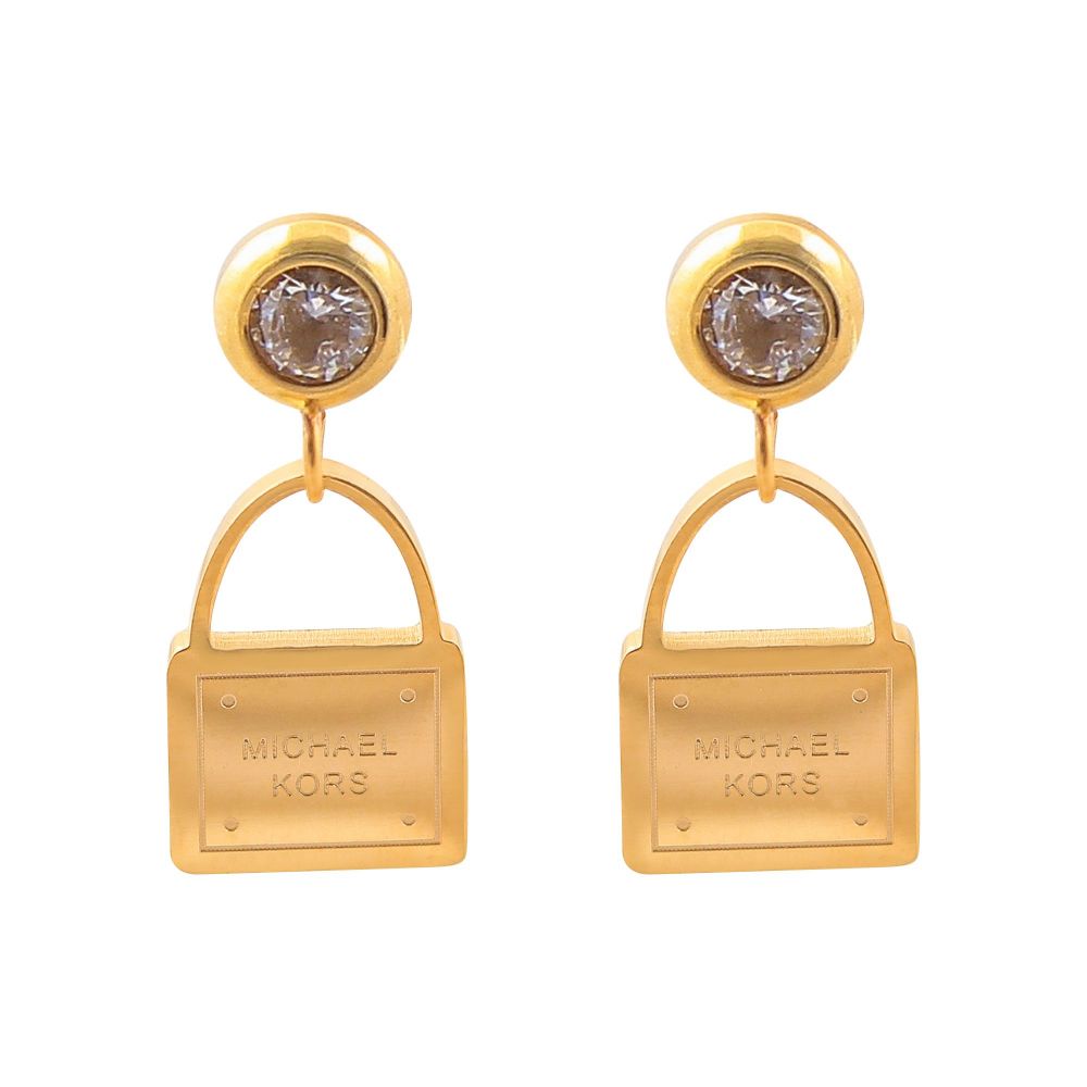 MK Style Girls Earrings, Golden, NS-096