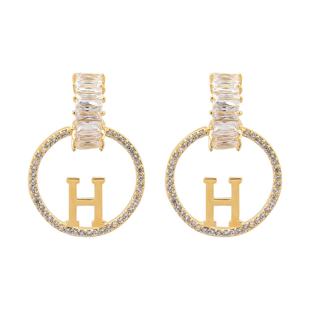 Hermes, Girls Earrings, Golden, NS-100