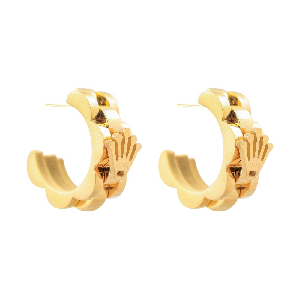 Buy Rolex Style Girls Earrings, Golden, NS-0116 Online at Special Price ...