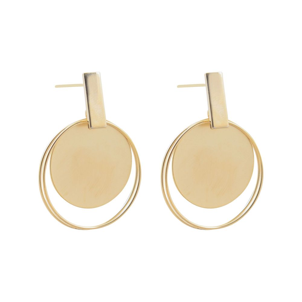 Girls Earrings, Golden, NS-0119