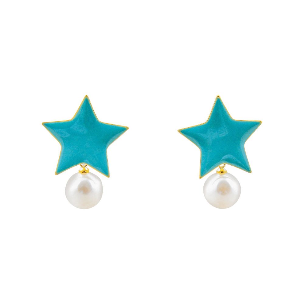 Girls Earrings, Star Shapred, NS-0135