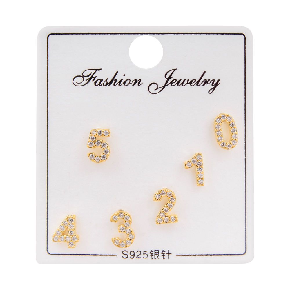 Girls Earrings, Golden, NS-0141