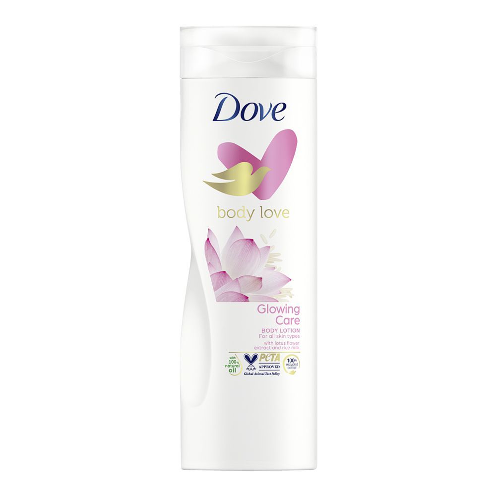 Dove Body Love Glowing Care Body Lotion, For All Skin Types, 400ml