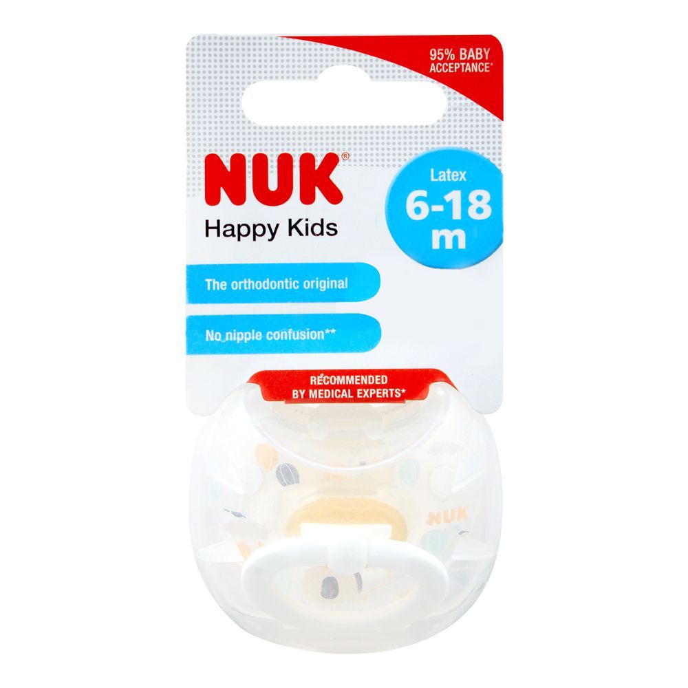 Nuk Happy Kids Latex Pacifier, 6-18m, 10734011