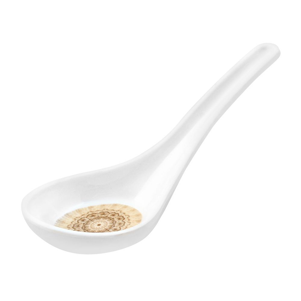 Sky Melamine Soup Spoon, Brown, 6 Pieces