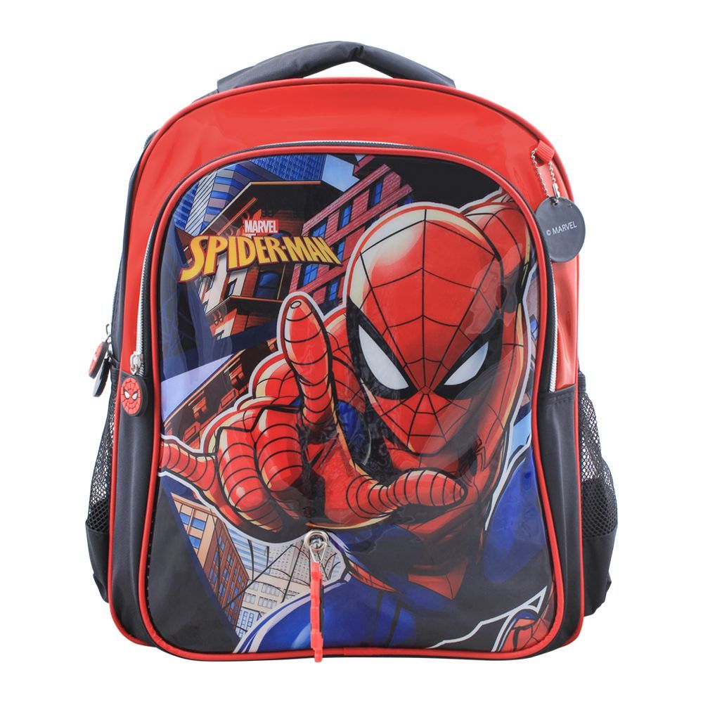 Spiderman Boys Backpack, Red/Black, SPM-31436
