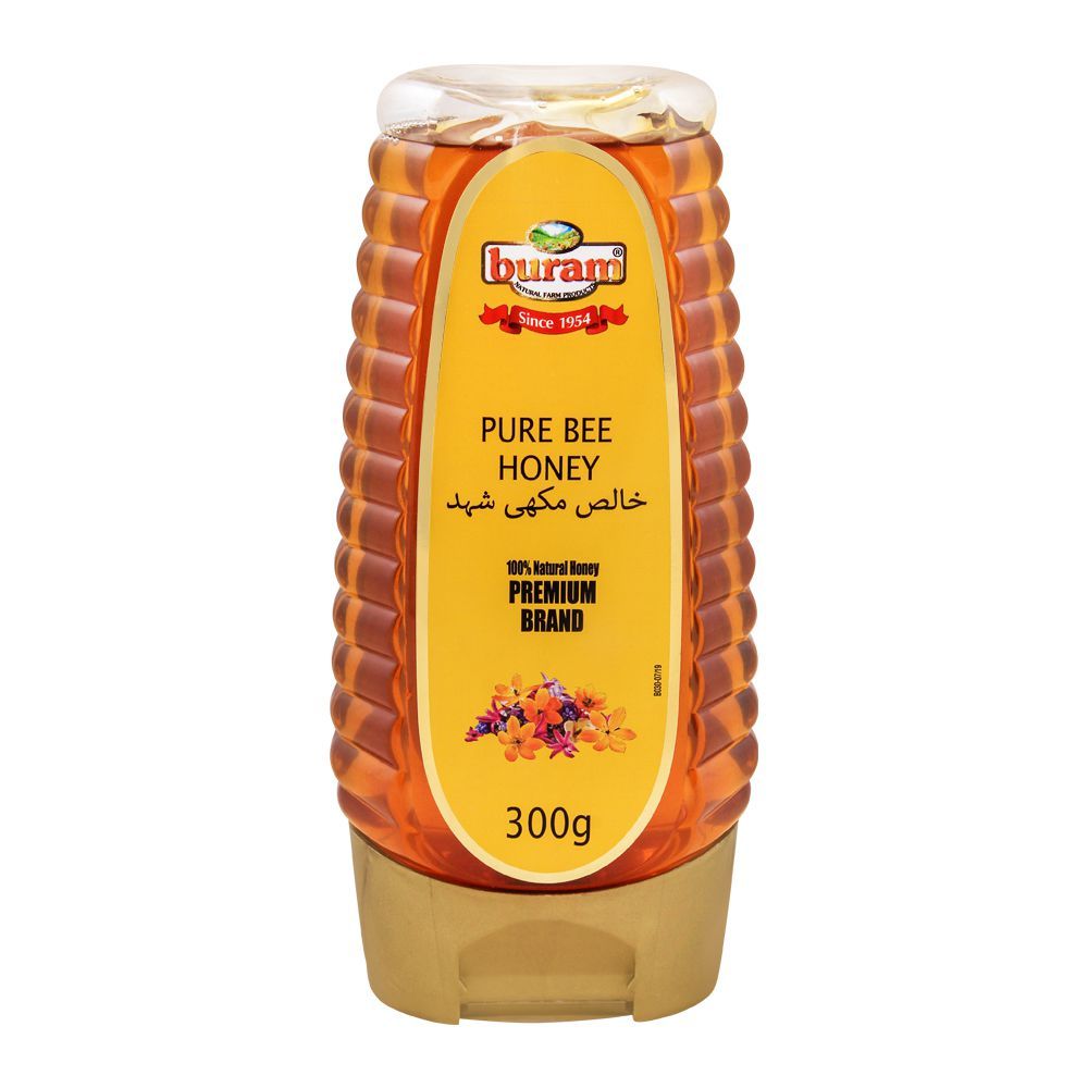 Buram Pure Bee Honey, 300g, Pet Bottle