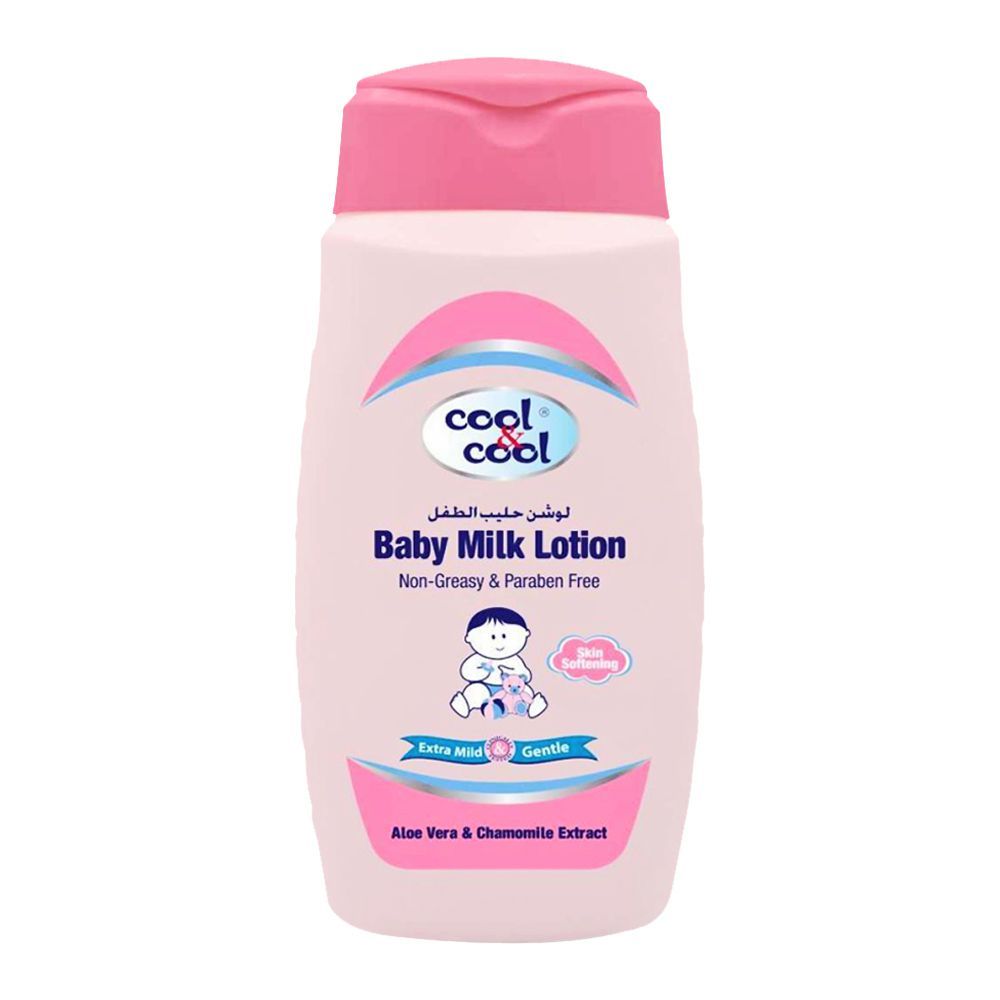 Cool & Cool Baby Milk Lotion, Paraben Free, Aloe Vera + Chamomile Extract, 250ml