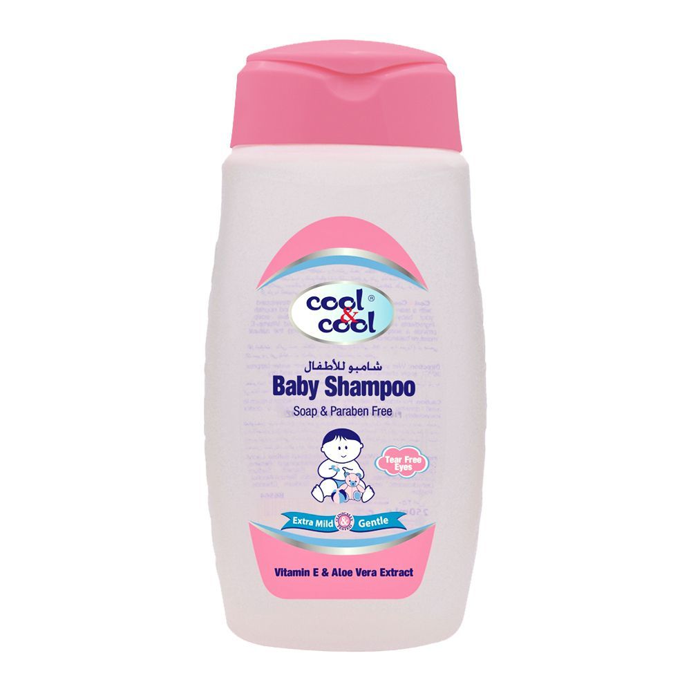 Cool & Cool Baby Shampoo, Soap & Paraben Free, Vitamin E + Aloe Vera, 250ml