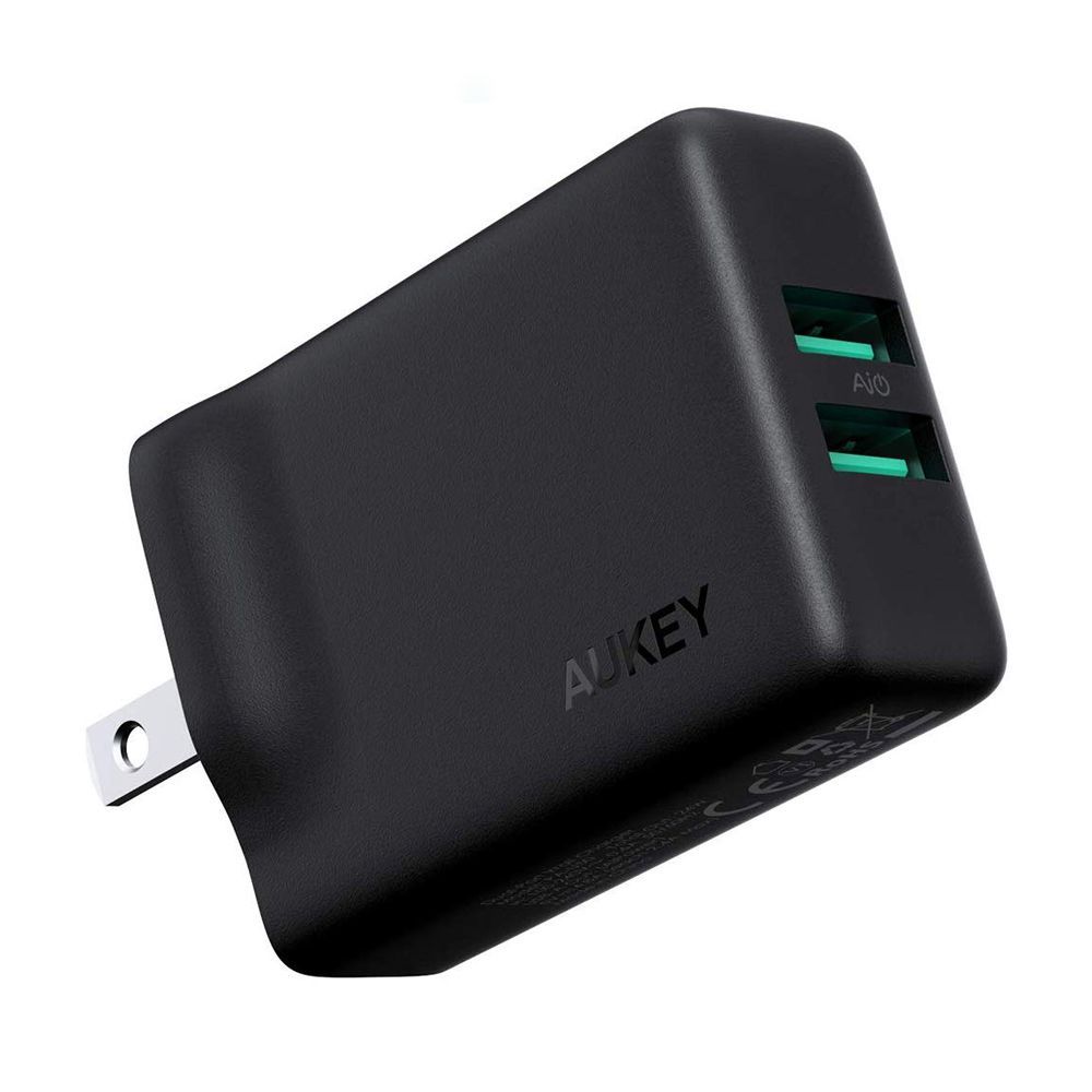 Aukey Dual-Port USB 3.0 Wall Charger, Black, PA-U50