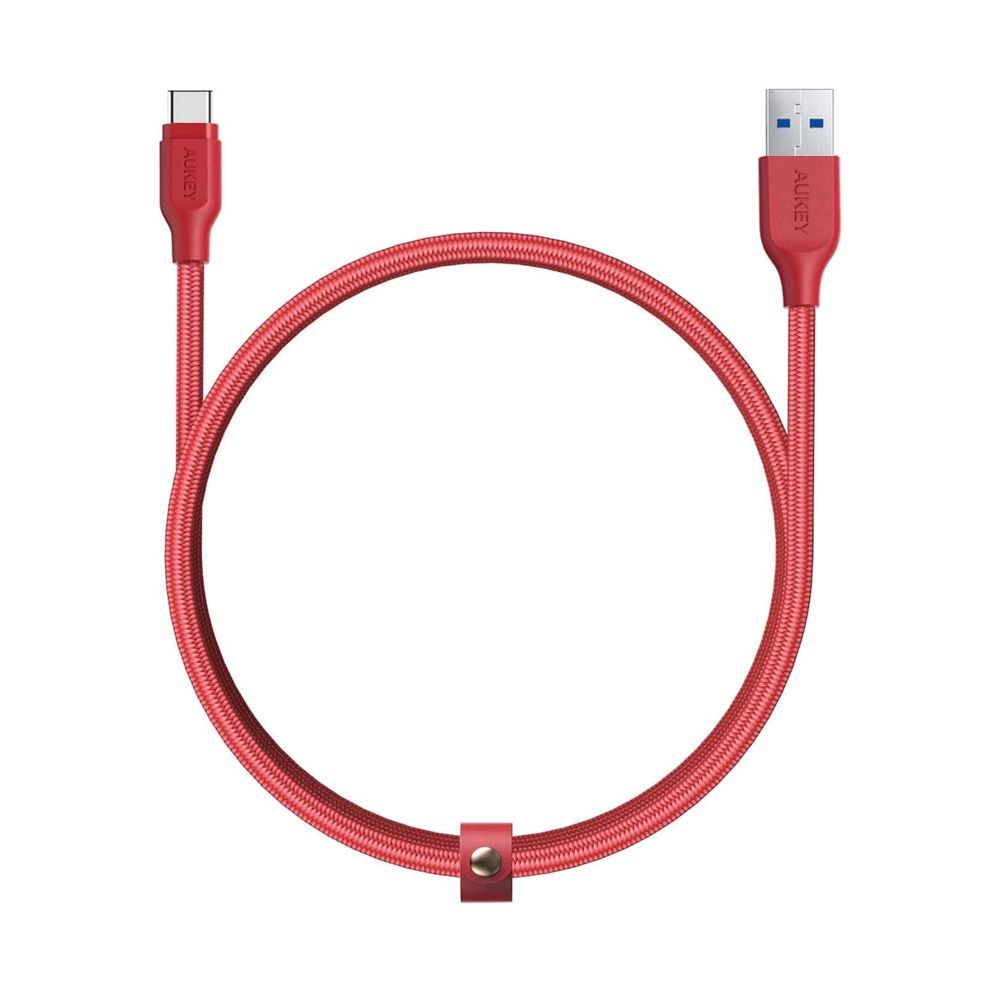 Aukey Braided Nylon USB 3.1 Gen1 To USB-C Cable, 3.95ft, CB-AC1
