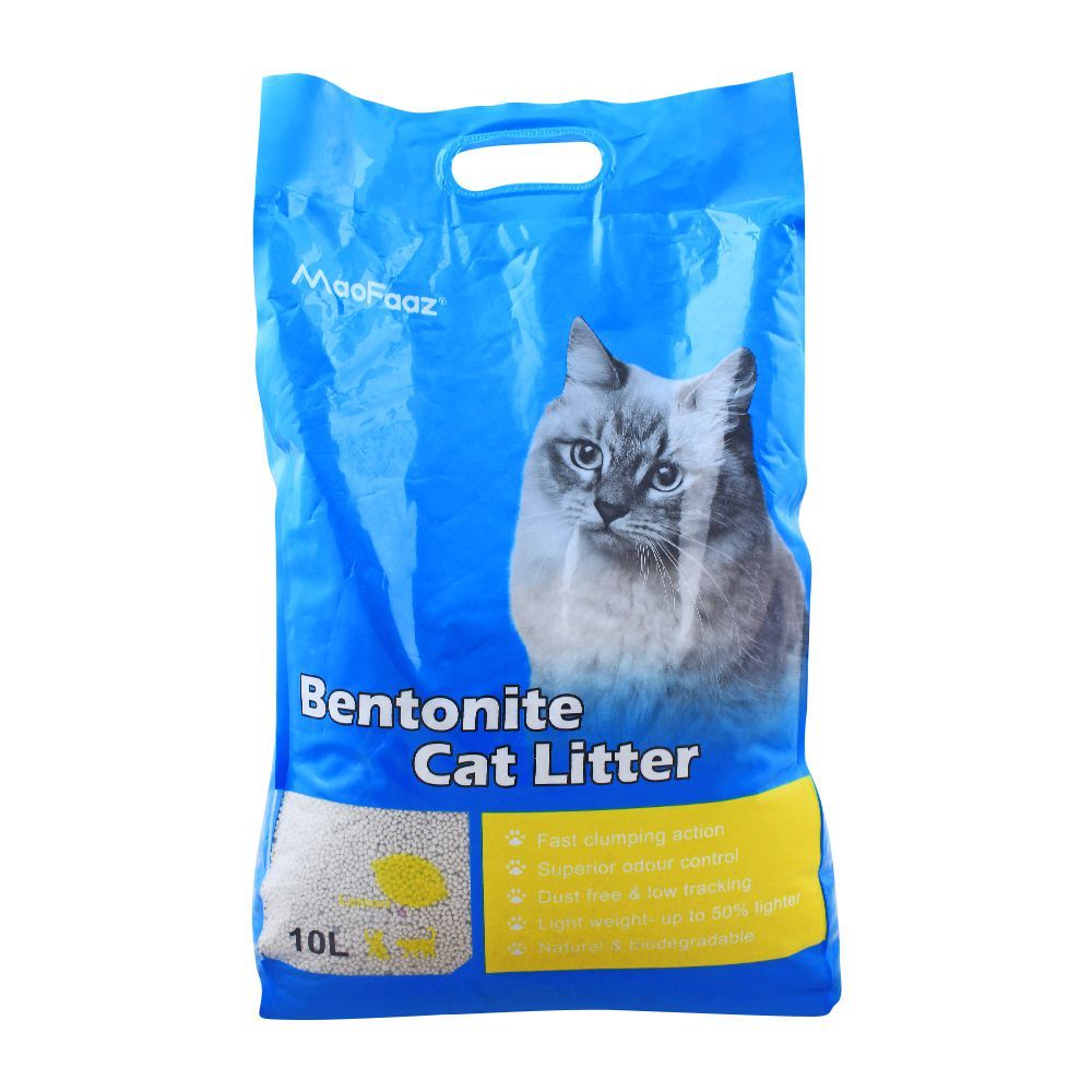 MaoFaaz Bentonite Cat Litter, Lemon, 10 Litres