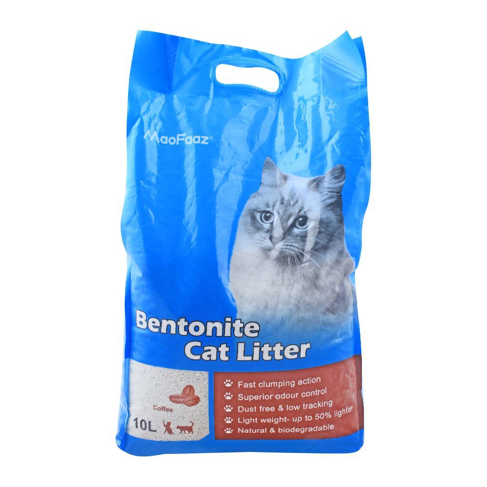 MaoFaaz Bentonite Cat Litter, Coffee, 10 Litres