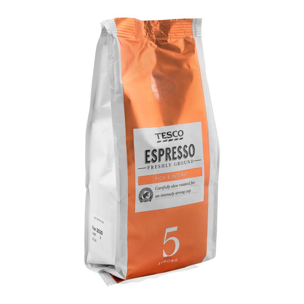 Purchase Tesco Espresso Ground Coffee, 5 Strong, Rich