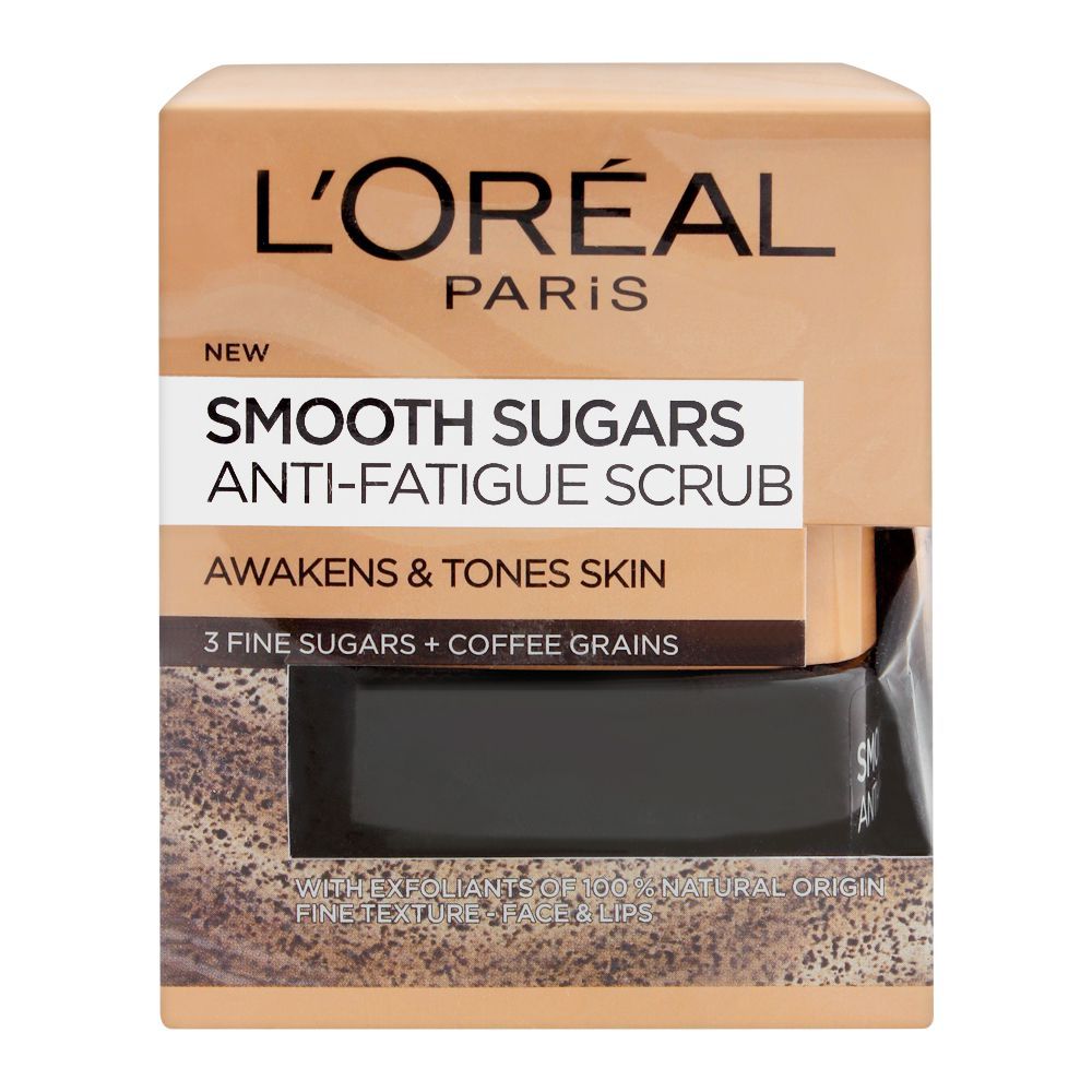 L'Oreal Paris Smooth Sugars Anti-Fatigue Scrub, 50ml