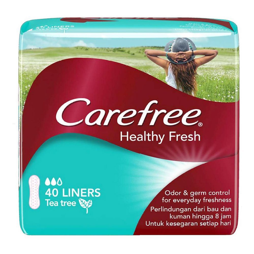 Carefree Healthy Fresh Liners, Tea Tree, 40-Pack