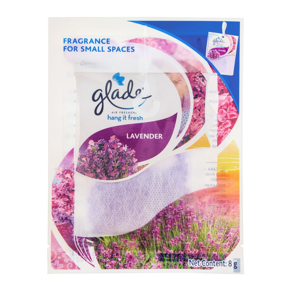 Glade Hang It Fresh Air Freshener Lavender, 8g