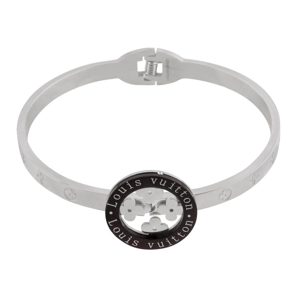 LV Style Girls Bracelet, Silver, NS-0165