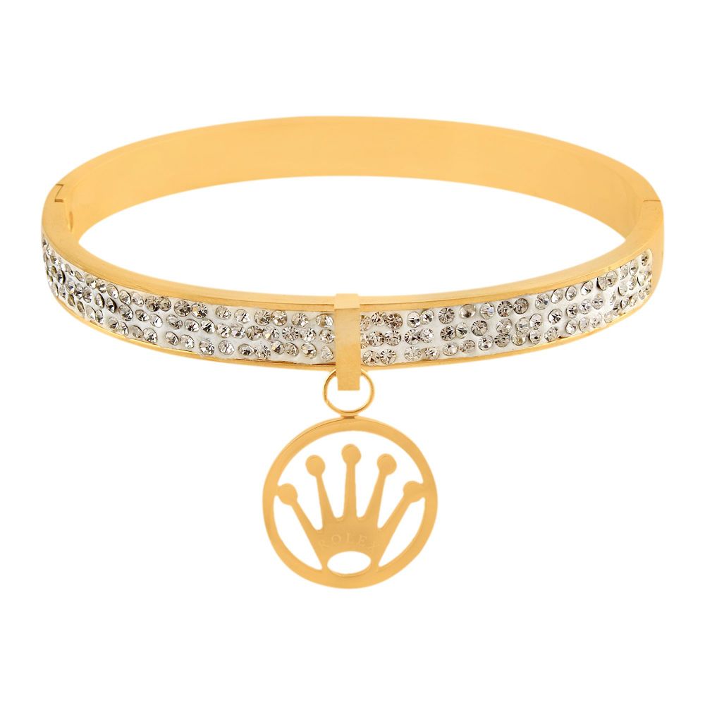 Rolex Style Girls Bracelet, Golden, NS-0179