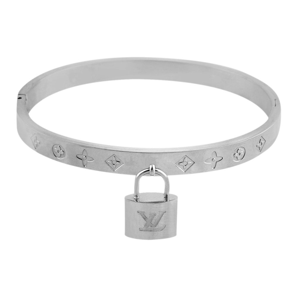 LV Style Girls Bracelet, Silver, NS-0183