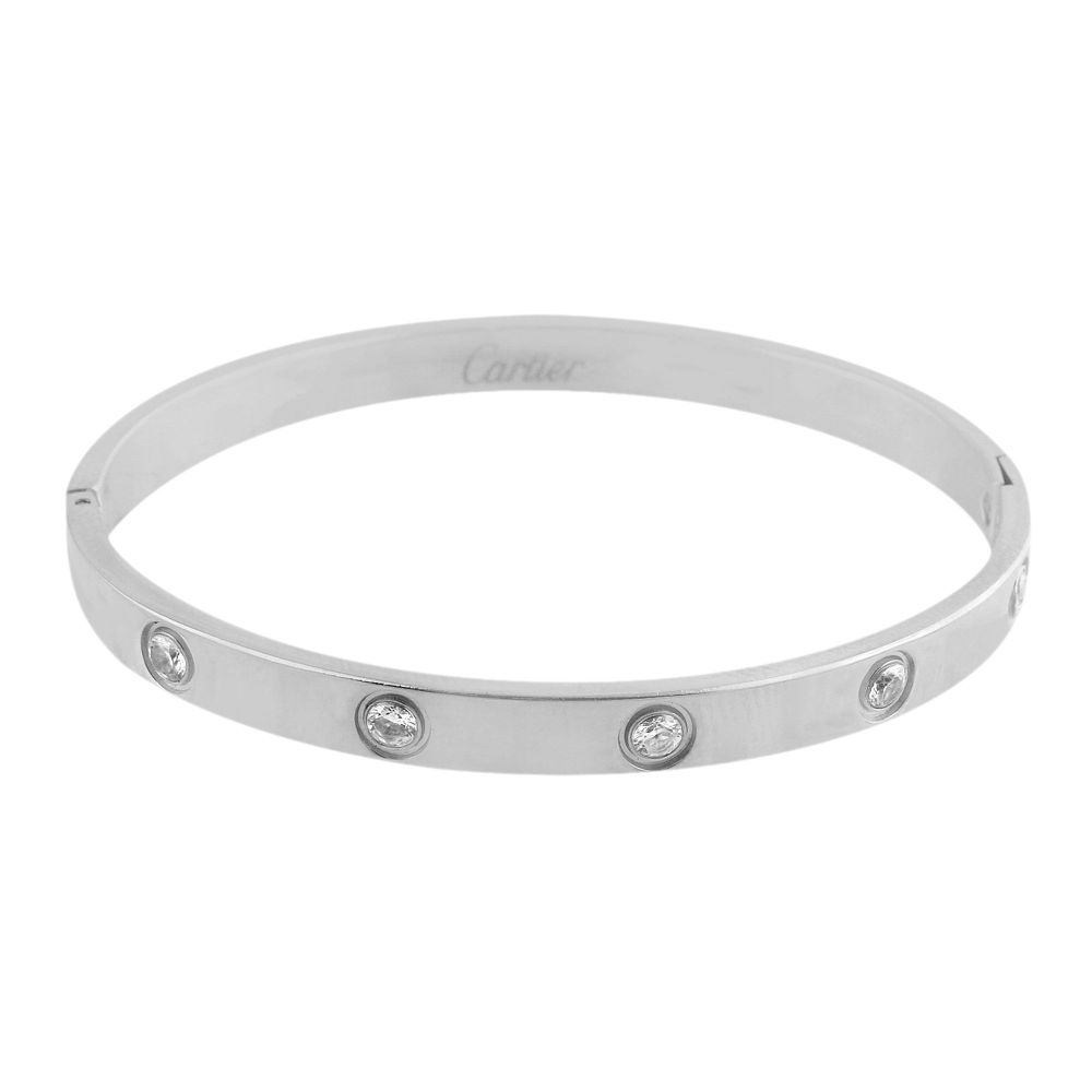 Cartier Style Girls Bracelet, Silver, NS-0186