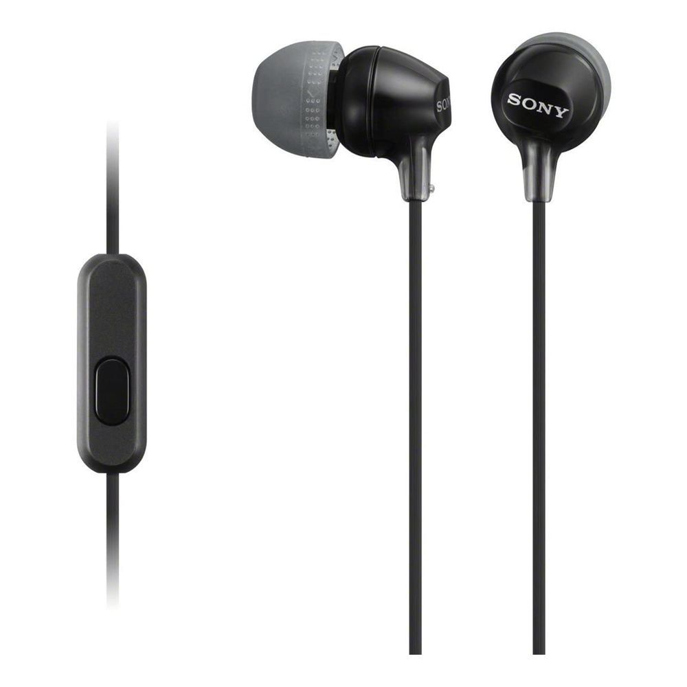 Sony Comfortable Fit Stereo Headphone, Black, MDR-EX15AP