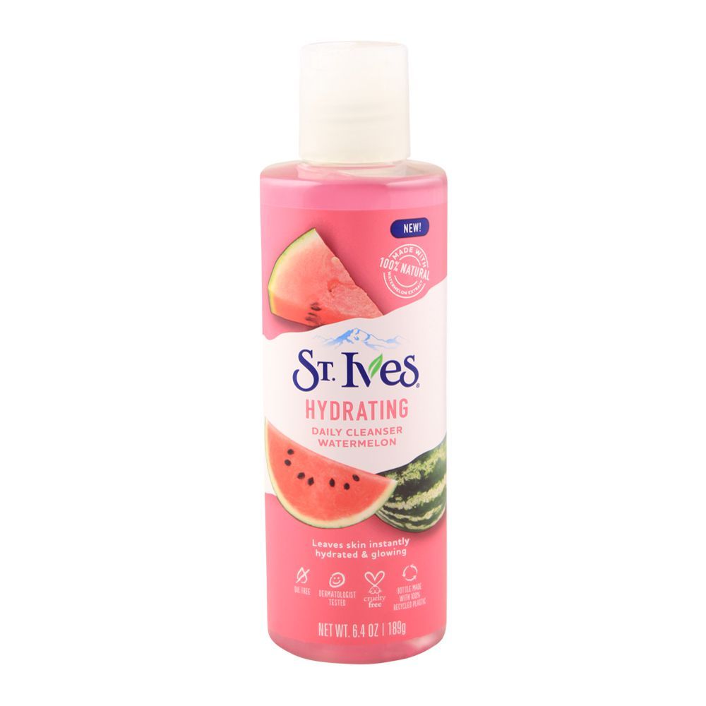 St. Ives Hydrating Watermelon Daily Cleanser, Oil Free, 189g