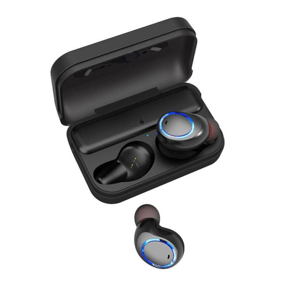 Awei True Wireless Bluetooth Earbuds With Charging Case, Black, T3