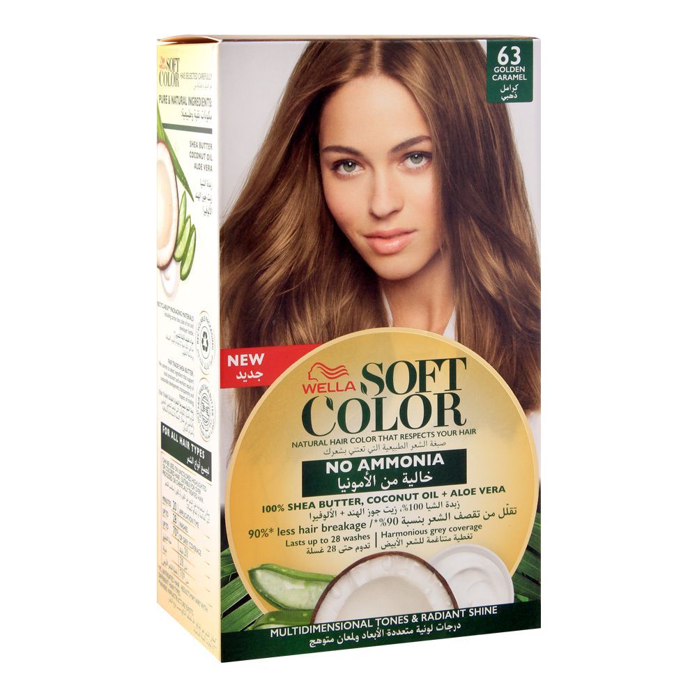 Wella Soft Color No Ammonia Hair Color, 63 Golden Caramel
