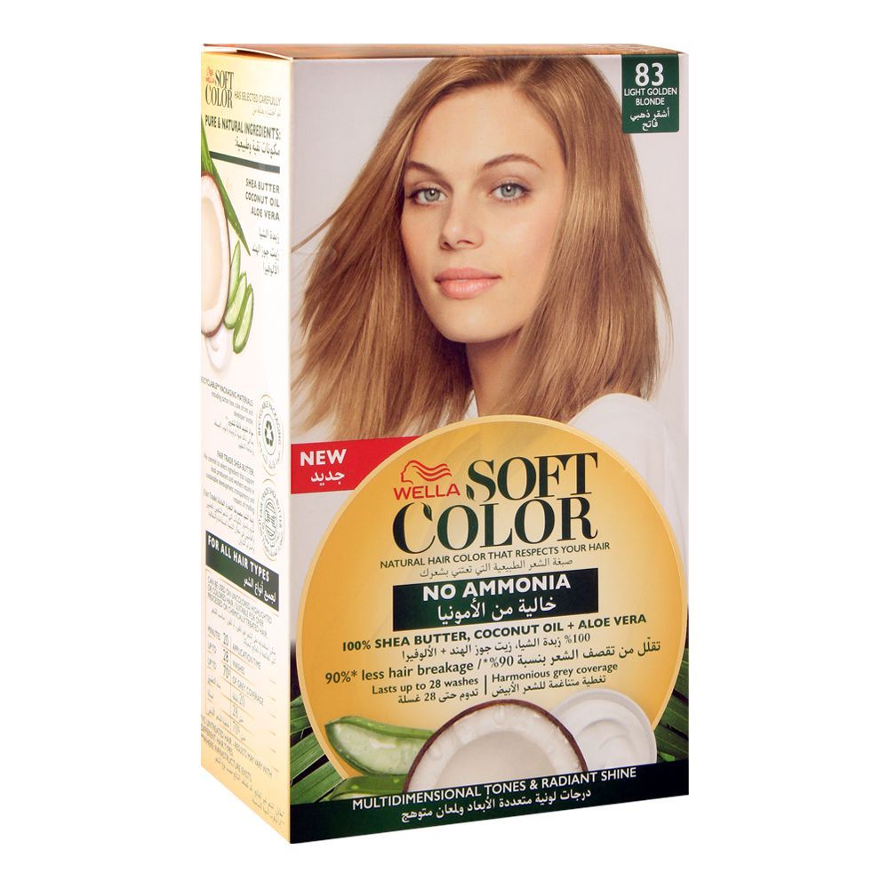 Wella Soft Color No Ammonia Hair Color, 83 Light Golden Blonde