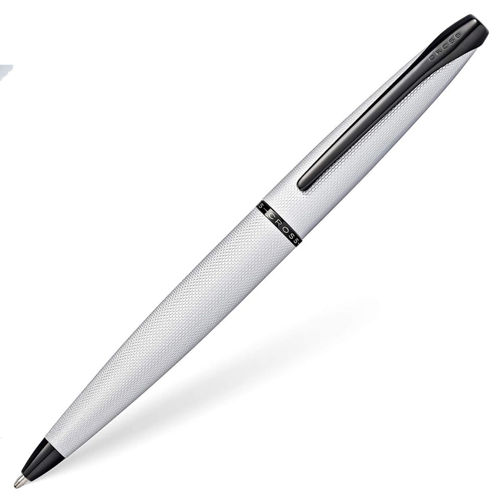 Cross ATX Brushed Chrome Ballpoint Pen, With Black Medium Tip, 882-43