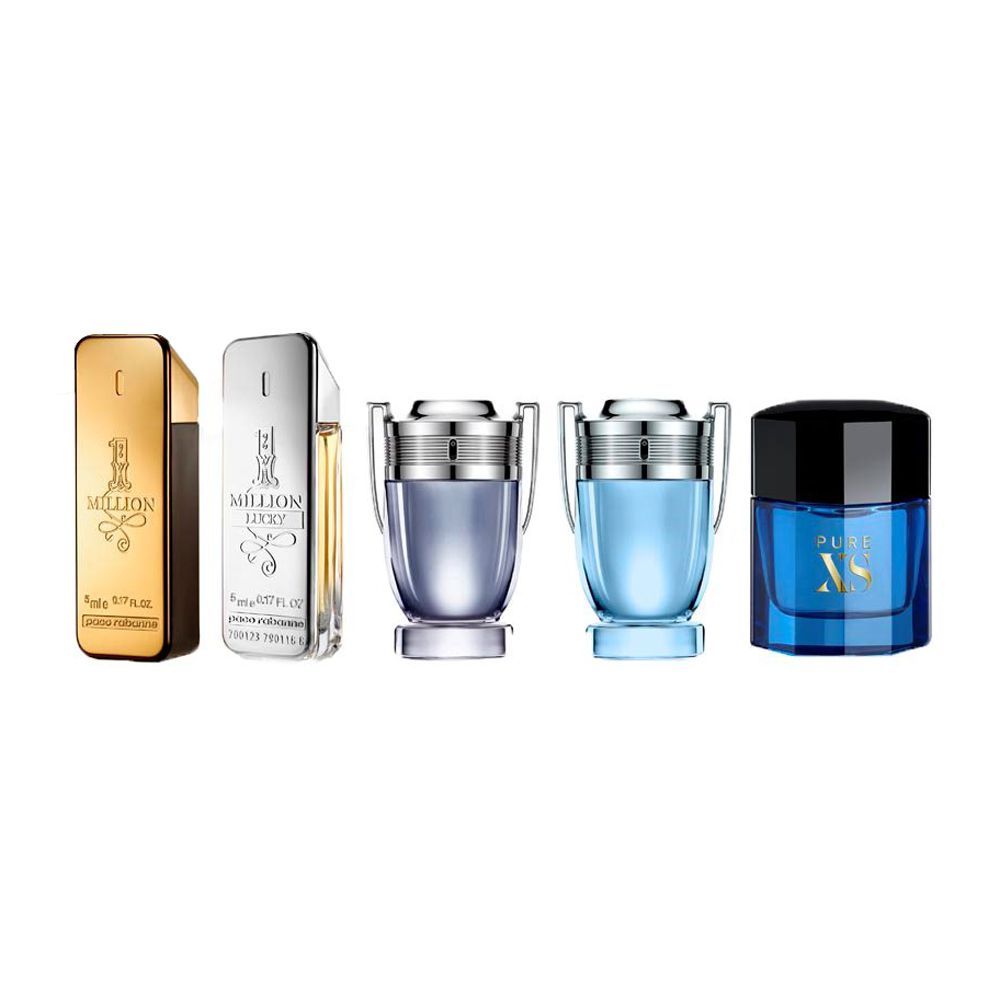 Paco Rabanne Special Travel Edition For Men, Mini Perfume Set, 5-Pack