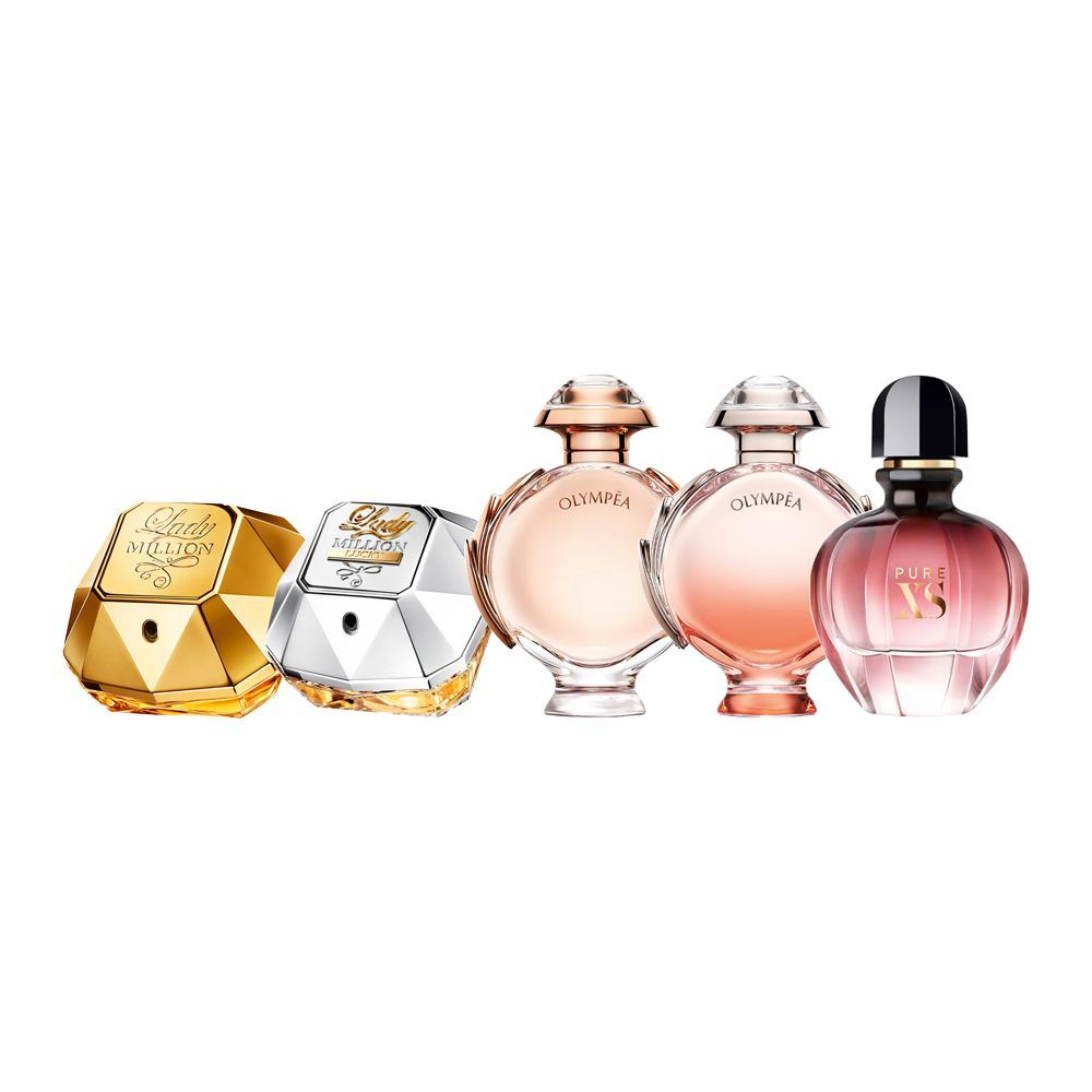 Paco Rabanne Special Travel Edition For Women, Mini Perfume Set, 5-Pack