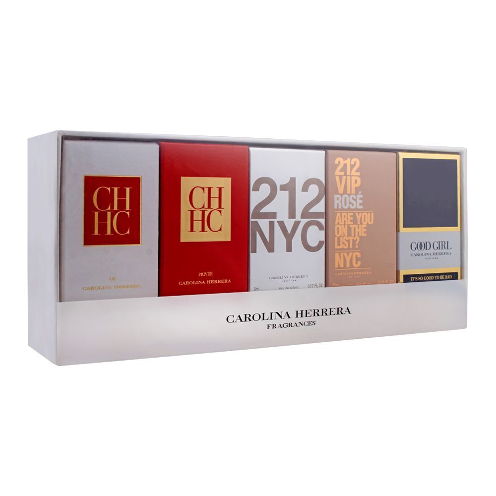 Carolina Herrera Miniatures Perfume Set, For Women, Mini Perfumes, 5-Pack