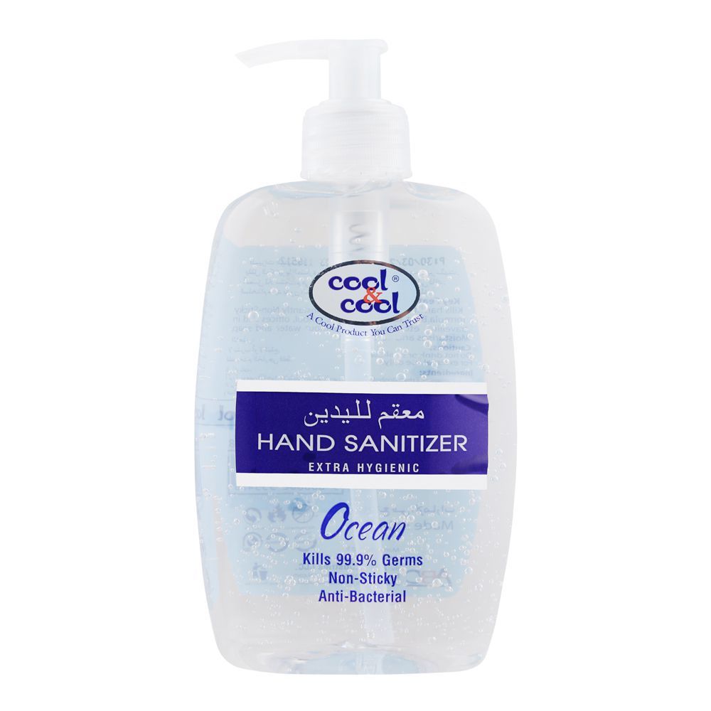 Cool & Cool Ocean Anti-Bacterial Hand Sanitizer, Non-Sticky, 500ml
