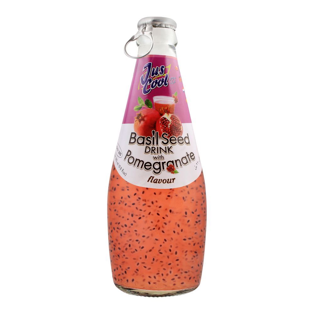 Jus Cool Basil Seed Drink With Pomegranate Flavor, 290ml