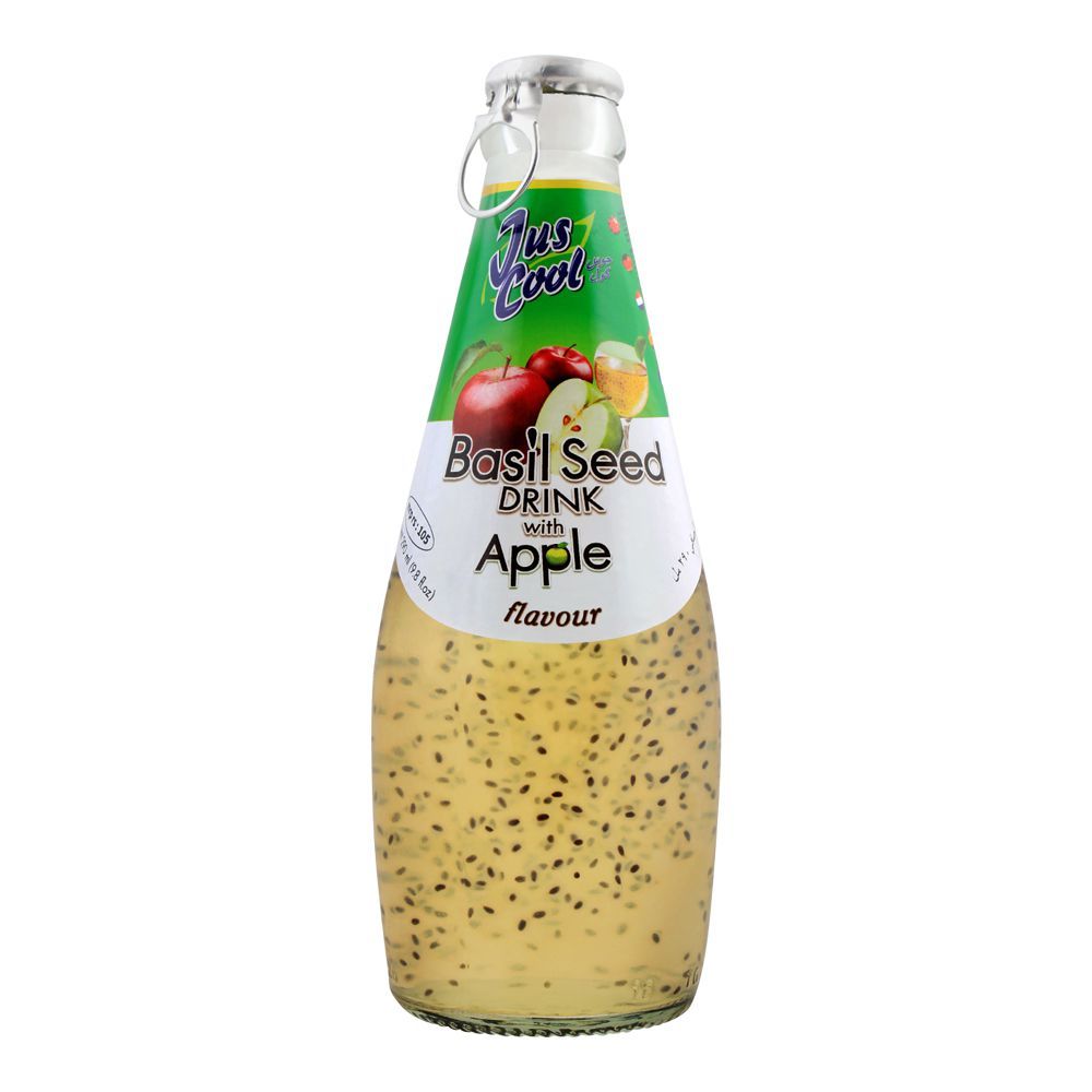 Jus Cool Basil Seed Drink With Apple Drink, 290ml