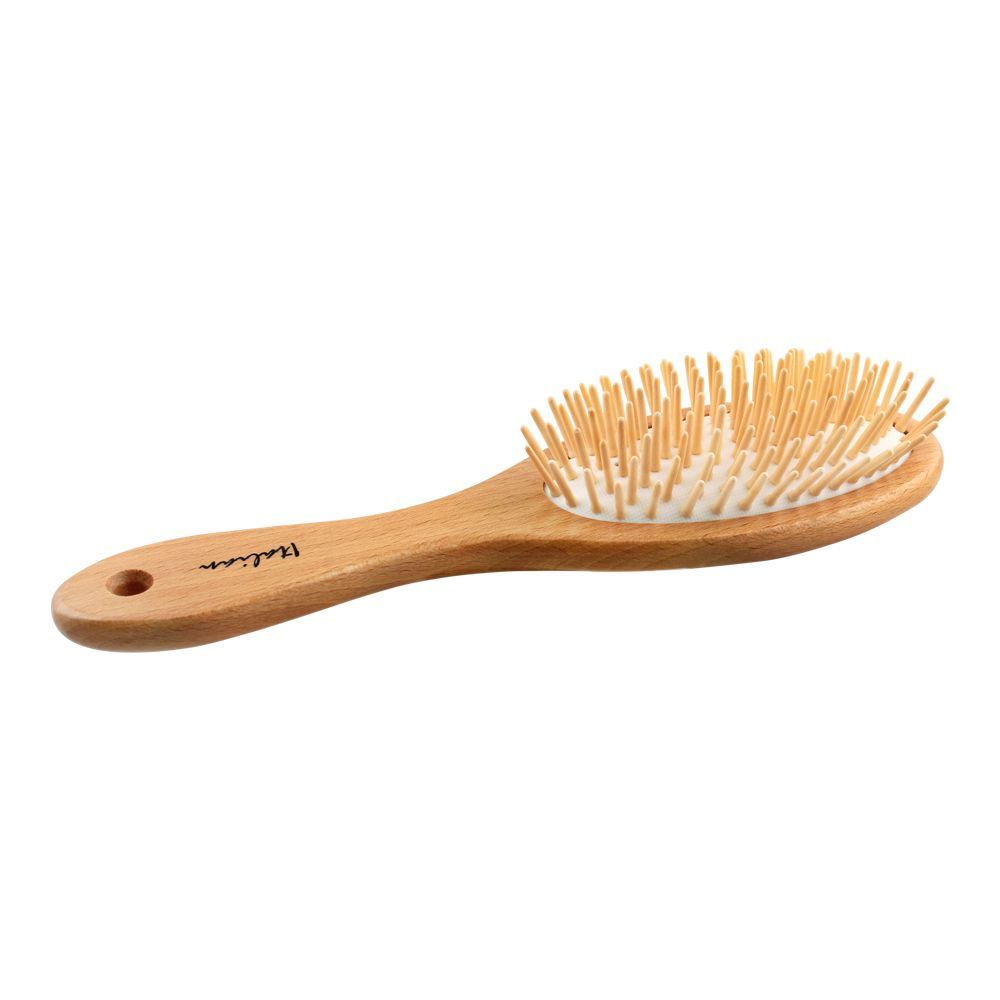 Hair Brush, Wooden Style, Oval Shape, 7350WP