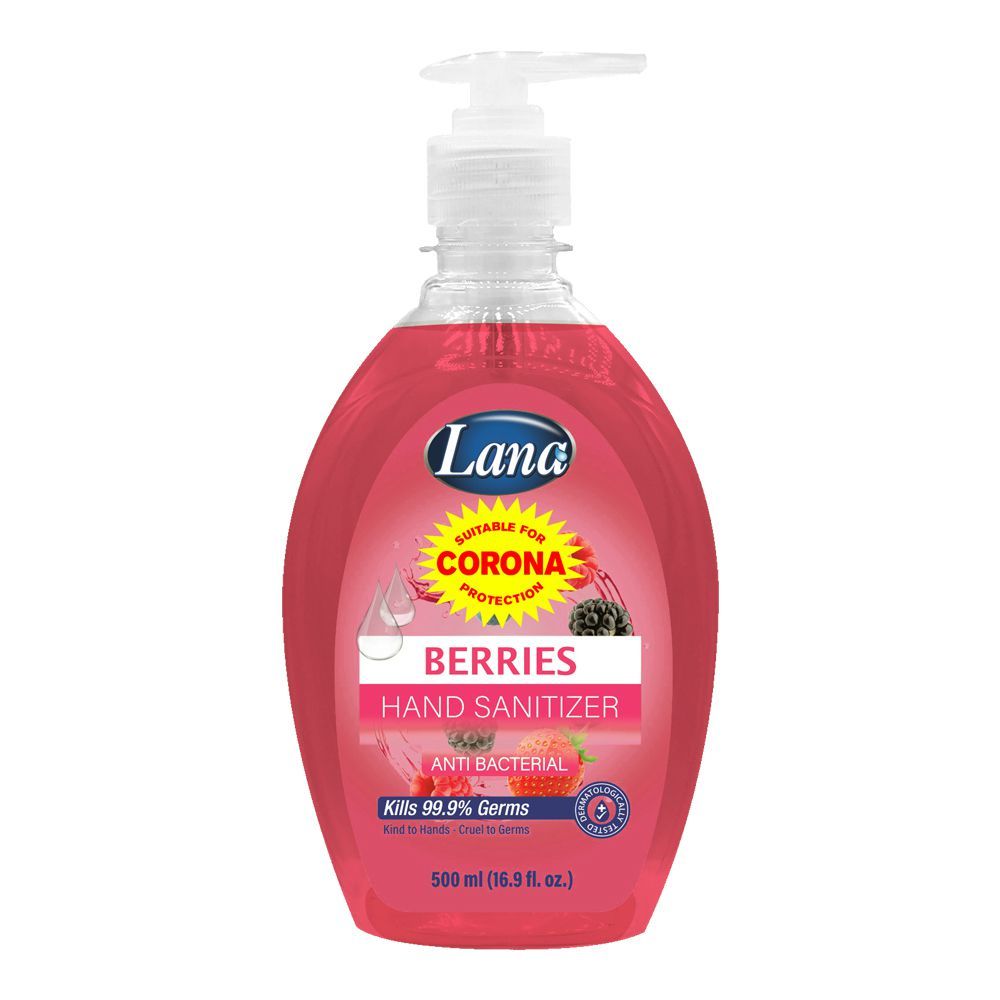 Lana Berries Hand Sanitizer, Pump, 500ml