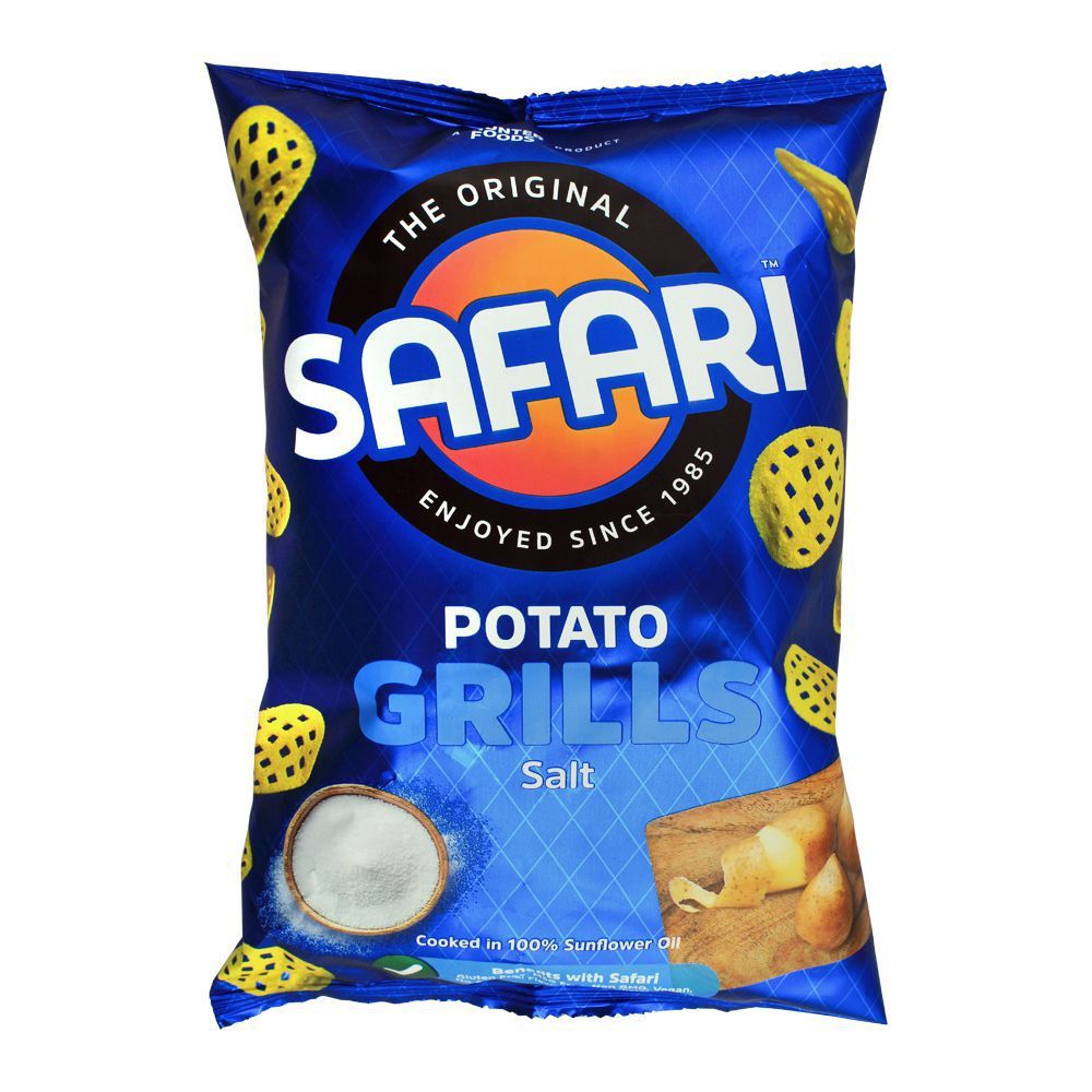 Safari Potato Grills Salt Chips, 60g