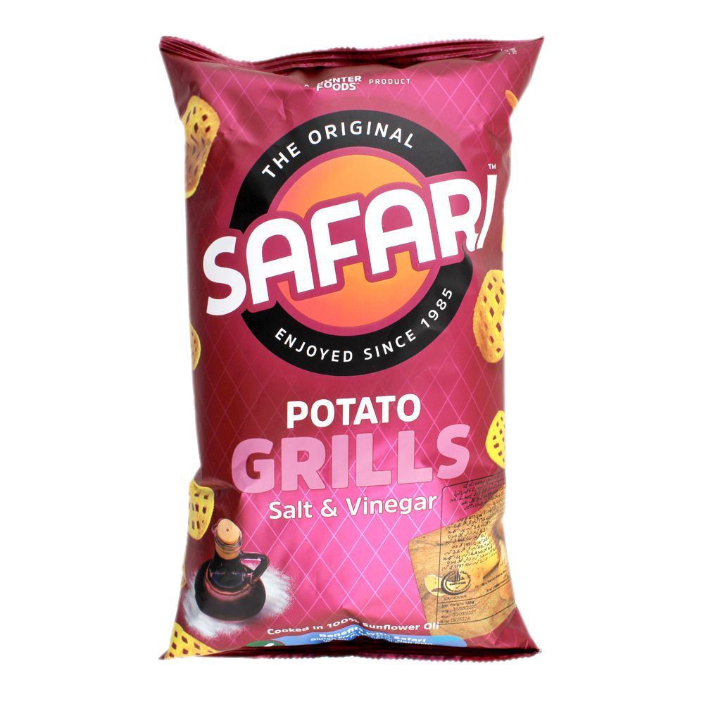Safari Potato Grills Salt & Vinegar Chips, 125g