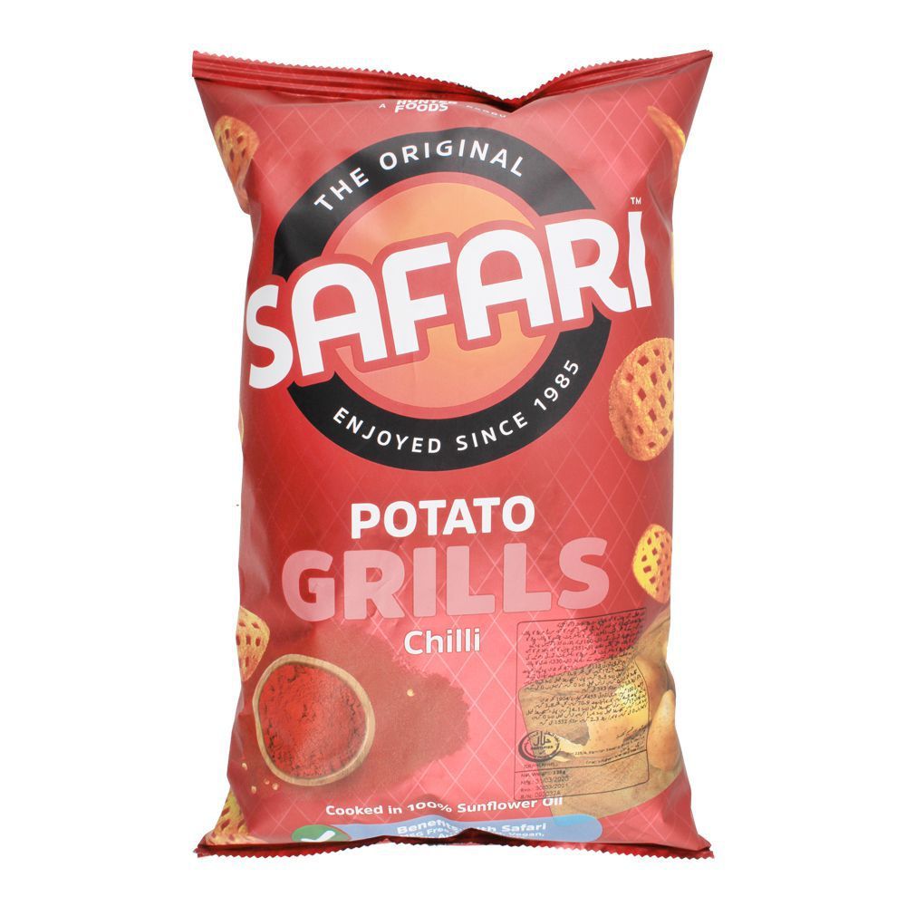 Safari Potato Grills Chilli Chips, 125g