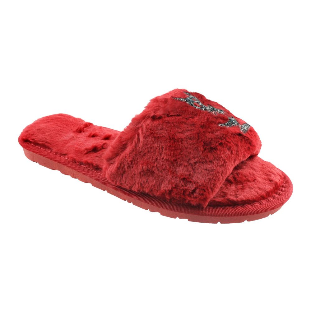 YSL Style Women's Bedroom Slippers, Red, 1218