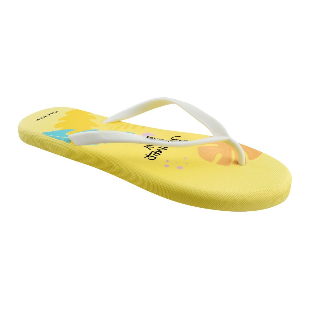 Feline Meow Women's Slippers B-10, Yellow