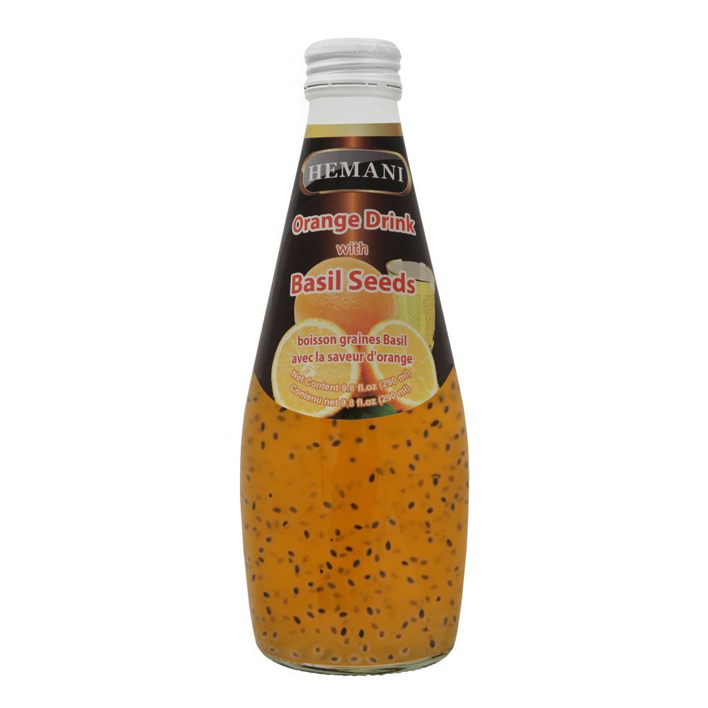 Hemani Orange Drink With Basil Seeds, 290ml