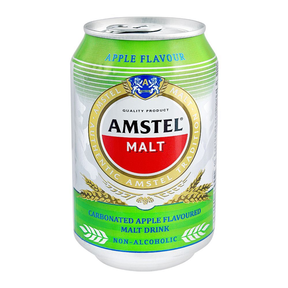 Amstel Malt, Apple Flavor, Non-Alcoholic, 300ml, Can