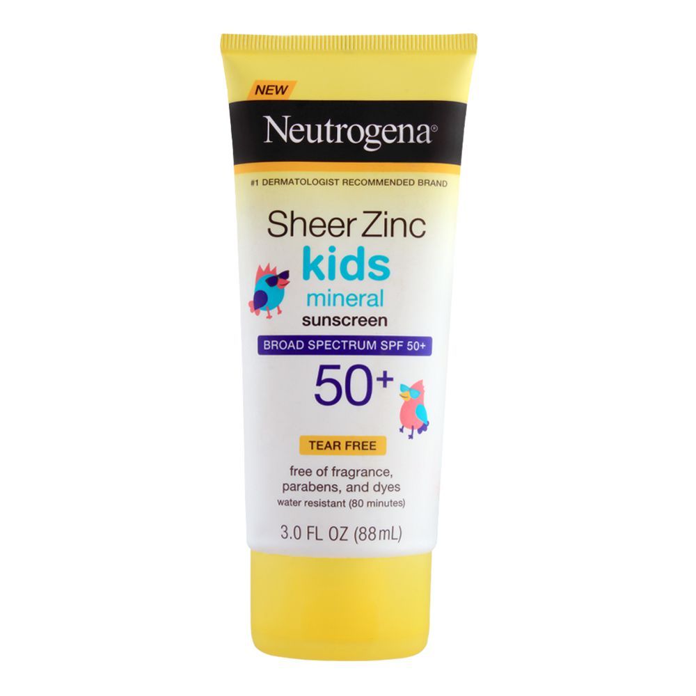 Neutrogena Sheer Zinc Kids Mineral Sunscreen, SPF 50, 88ml