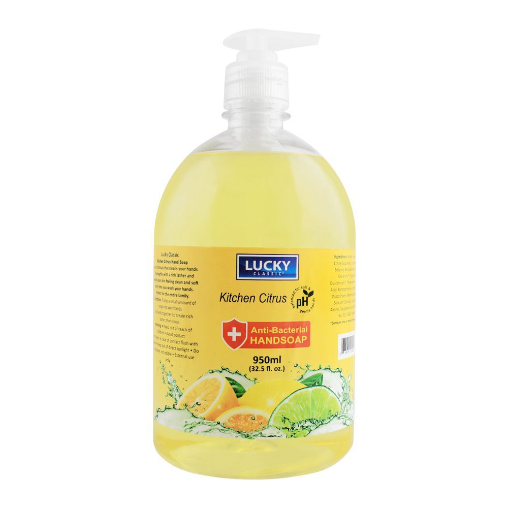 Lucky Kitchen Citrus Anti Bacterial Hand Soap, 950ml