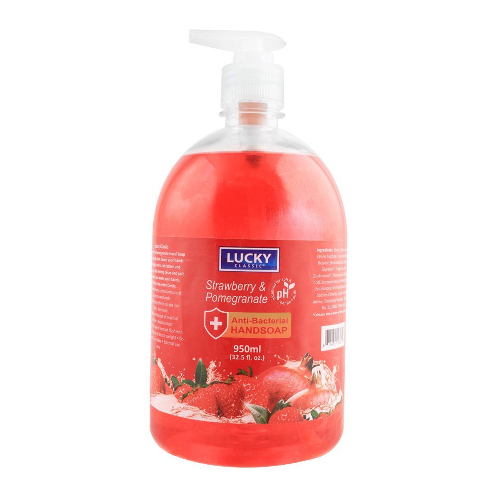 Lucky Strawberry & Pomegranate Anti Bacterial Hand Soap, 950ml